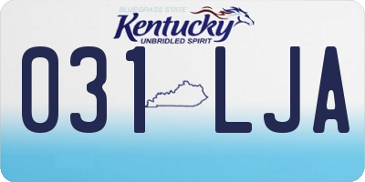 KY license plate 031LJA