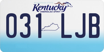 KY license plate 031LJB