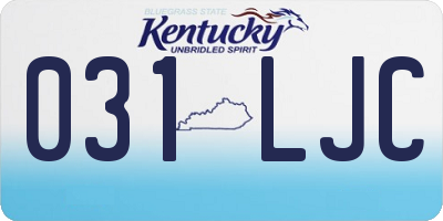 KY license plate 031LJC