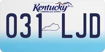 KY license plate 031LJD