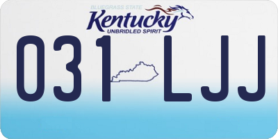 KY license plate 031LJJ