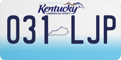 KY license plate 031LJP