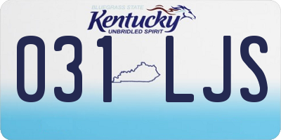 KY license plate 031LJS