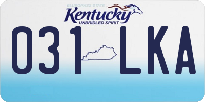 KY license plate 031LKA