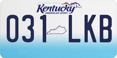 KY license plate 031LKB