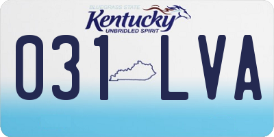 KY license plate 031LVA