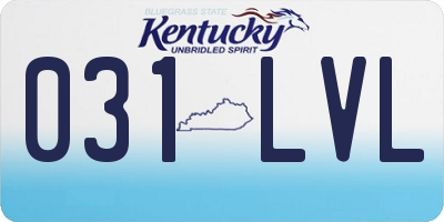 KY license plate 031LVL