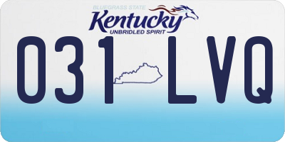 KY license plate 031LVQ