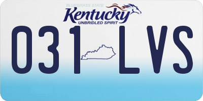 KY license plate 031LVS