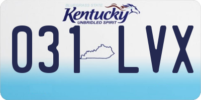 KY license plate 031LVX