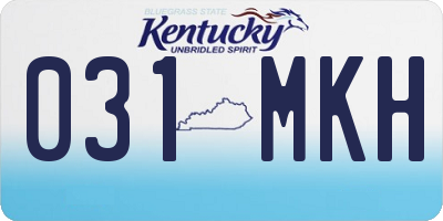 KY license plate 031MKH