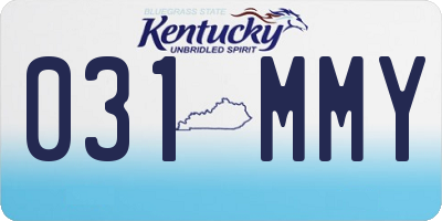 KY license plate 031MMY
