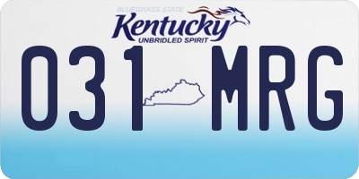 KY license plate 031MRG