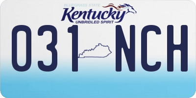 KY license plate 031NCH