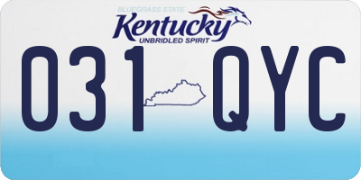 KY license plate 031QYC