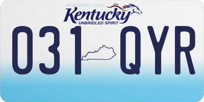 KY license plate 031QYR