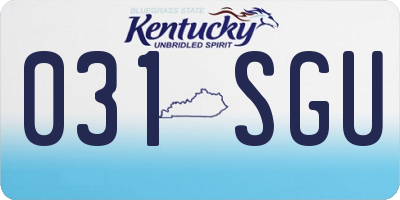 KY license plate 031SGU