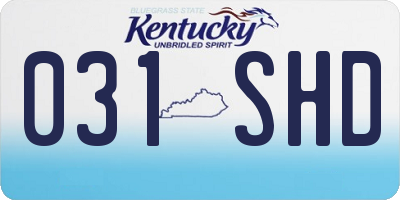 KY license plate 031SHD