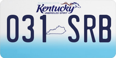 KY license plate 031SRB