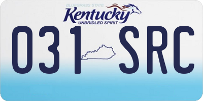 KY license plate 031SRC