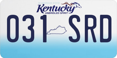 KY license plate 031SRD
