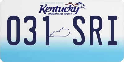 KY license plate 031SRI