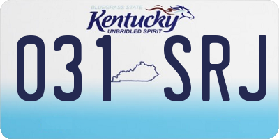 KY license plate 031SRJ