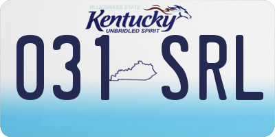 KY license plate 031SRL