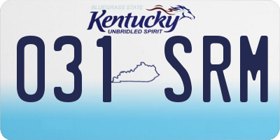 KY license plate 031SRM