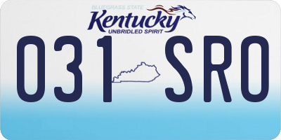 KY license plate 031SRO