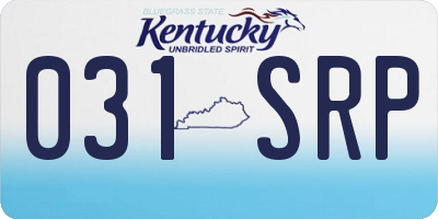 KY license plate 031SRP