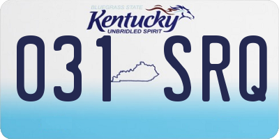 KY license plate 031SRQ