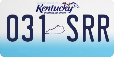 KY license plate 031SRR
