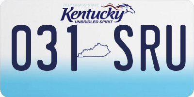 KY license plate 031SRU