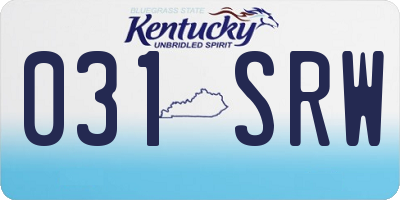 KY license plate 031SRW