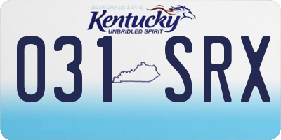 KY license plate 031SRX