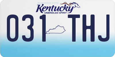 KY license plate 031THJ