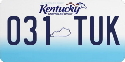 KY license plate 031TUK