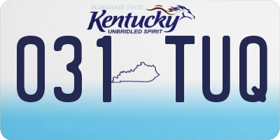 KY license plate 031TUQ