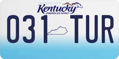KY license plate 031TUR