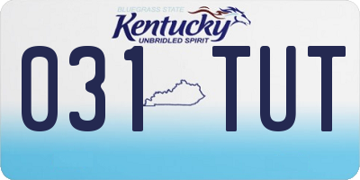 KY license plate 031TUT