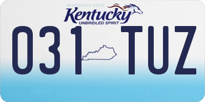 KY license plate 031TUZ