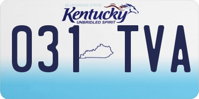 KY license plate 031TVA