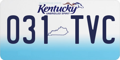 KY license plate 031TVC
