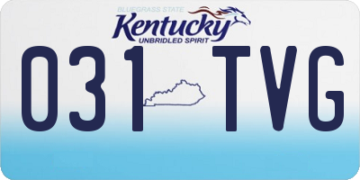 KY license plate 031TVG