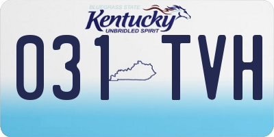 KY license plate 031TVH