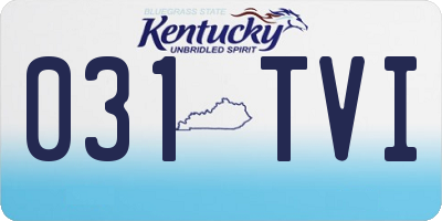 KY license plate 031TVI