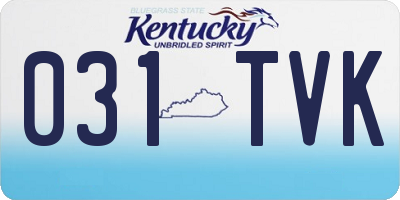 KY license plate 031TVK