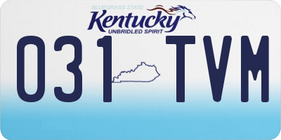 KY license plate 031TVM