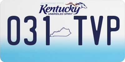 KY license plate 031TVP